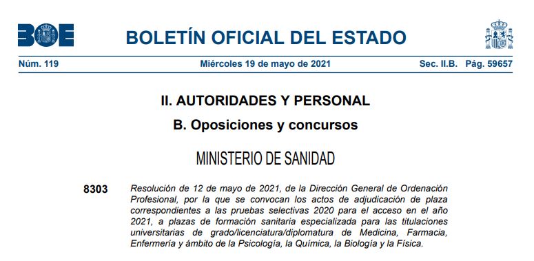 Las enfermeras ponen de manifiesto que el nuevo proceso de elección de plazas EIR por «desprotección y falta de transparencia»